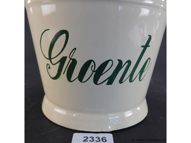 Vintage emaille groente-emmer - afbeelding 4 van  5