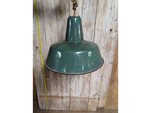 Vintage emaille hanglamp - afbeelding 1 van  1