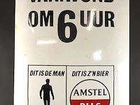 Vintage emaille reclamebord van amstel pils - afbeelding 3 van  5