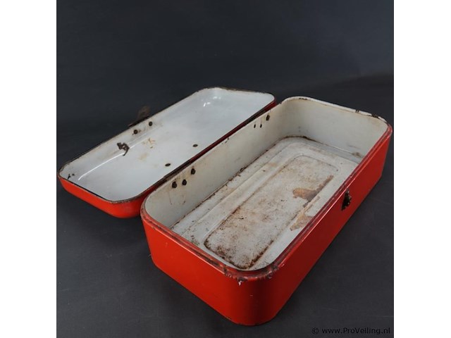 Vintage emaillen broodtrommel - afbeelding 4 van  5