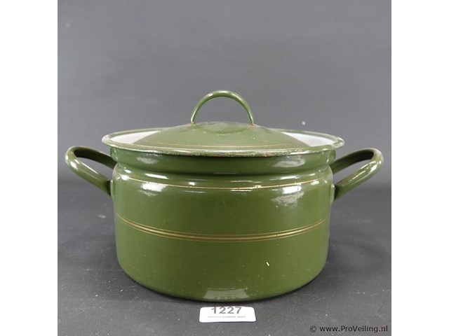Vintage emaillen pan - afbeelding 2 van  5