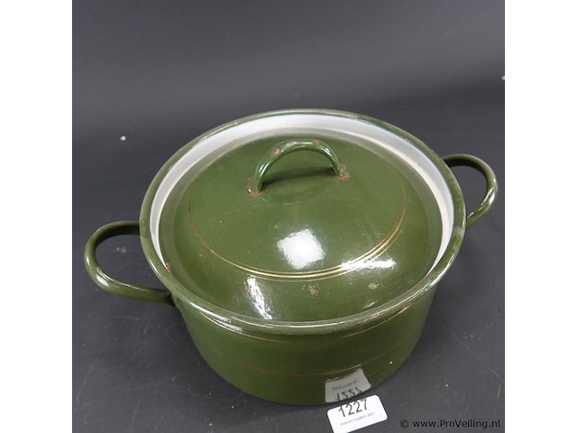 Vintage emaillen pan - afbeelding 3 van  5