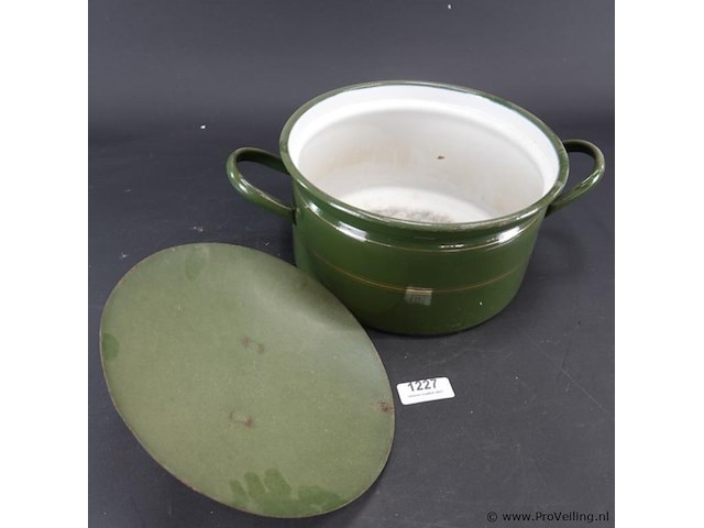 Vintage emaillen pan - afbeelding 4 van  5
