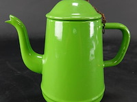 Vintage emaillen theepot - afbeelding 1 van  5