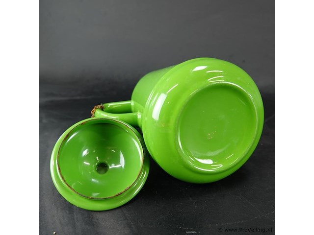 Vintage emaillen theepot - afbeelding 5 van  5