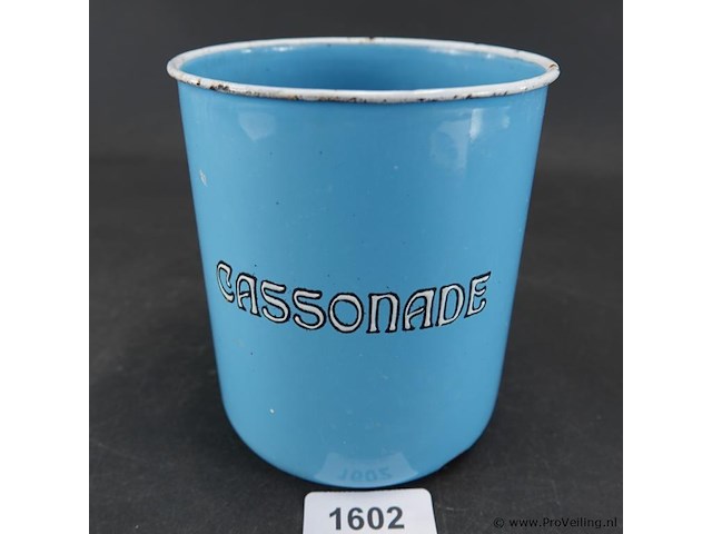 Vintage emaillen voorraadbus - afbeelding 1 van  5