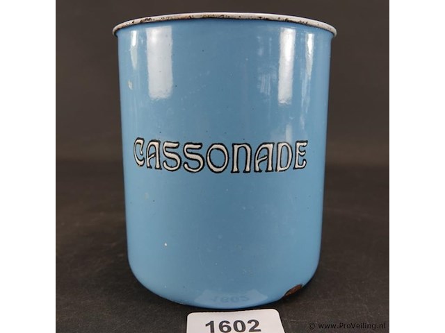 Vintage emaillen voorraadbus - afbeelding 2 van  5