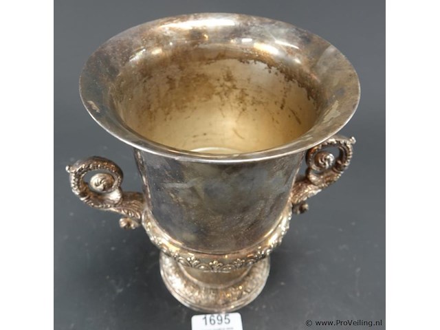 Vintage engelse verzilverde champagnekoeler - afbeelding 3 van  5