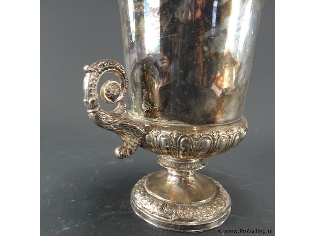 Vintage engelse verzilverde champagnekoeler - afbeelding 4 van  5