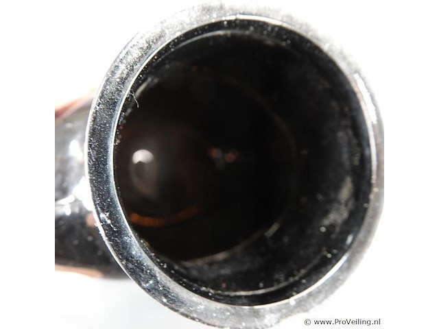 Vintage etalagepophoofd van zwart glas uit de jaren '70 - afbeelding 4 van  5