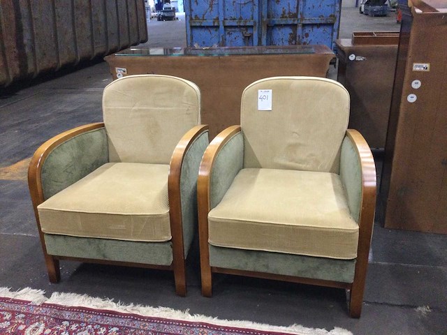 Vintage fauteuil (2x) - afbeelding 1 van  5