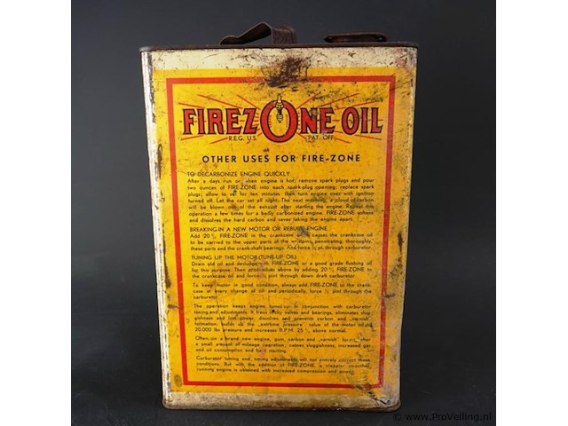 Vintage firez one oil blik - afbeelding 4 van  7