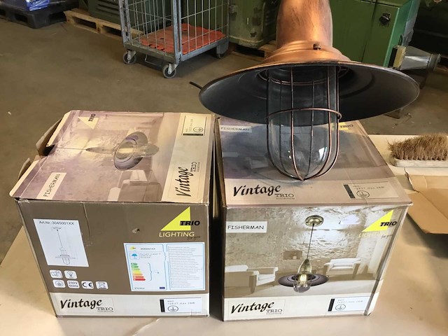 Vintage fisherman hanglamp (6x) - afbeelding 3 van  6