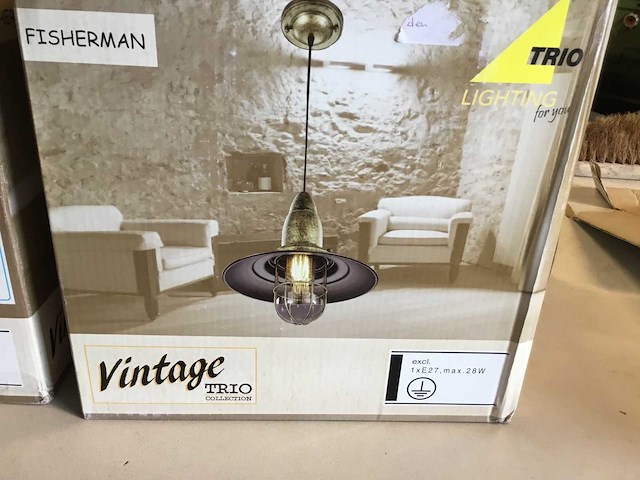 Vintage fisherman hanglamp (6x) - afbeelding 4 van  6