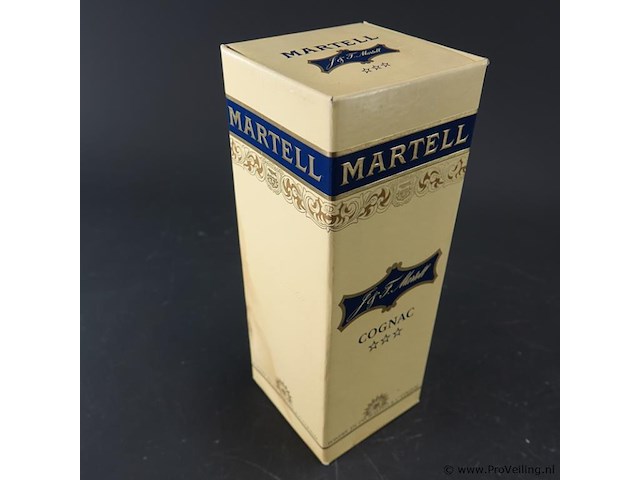 Vintage fles martell grande fine cognac, waarschijnlijk geproduceerd tussen de jaren 1960 en 1980. - afbeelding 5 van  5