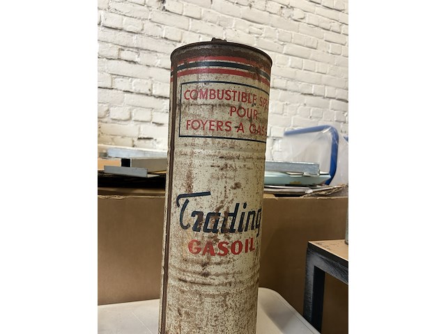 Vintage gasolie blik 10l s.a. trading antwerpen - afbeelding 2 van  3