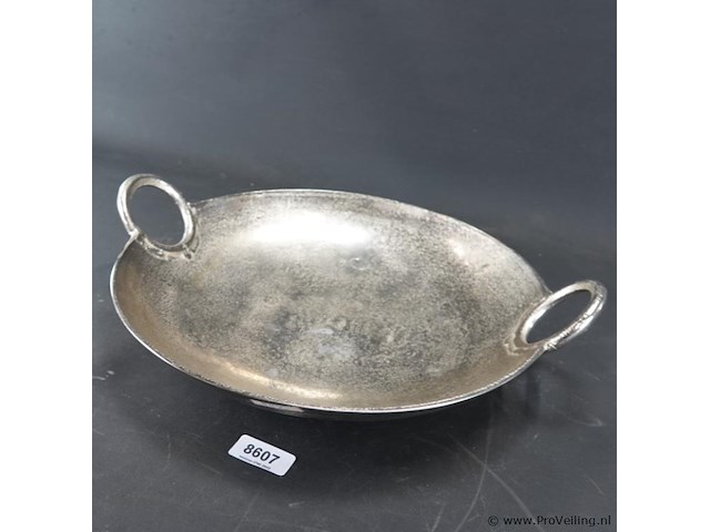 Vintage gehamerd aluminium schaal - afbeelding 1 van  5