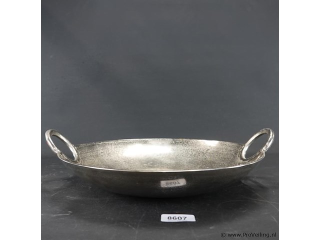 Vintage gehamerd aluminium schaal - afbeelding 2 van  5