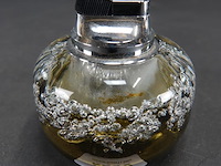 Vintage glazen tafelaansteker jaren '70 - afbeelding 1 van  5