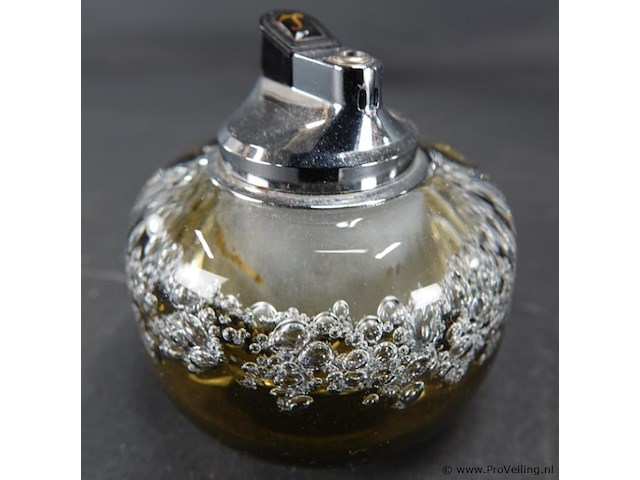 Vintage glazen tafelaansteker jaren '70 - afbeelding 2 van  5