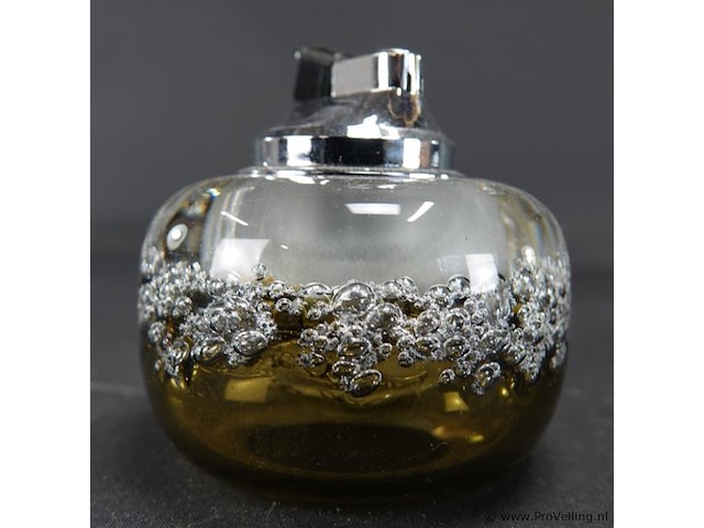 Vintage glazen tafelaansteker jaren '70 - afbeelding 3 van  5