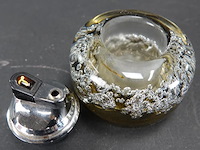 Vintage glazen tafelaansteker jaren '70 - afbeelding 4 van  5