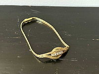 Vintage goudkleurige armbanden en schakelarmbanden - 7 delig - afbeelding 2 van  9
