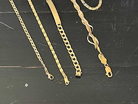 Vintage goudkleurige armbanden en schakelarmbanden - 7 delig - afbeelding 7 van  9