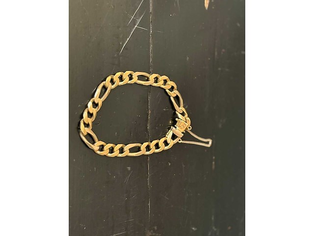 Vintage goudkleurige armbanden en schakelarmbanden - 7 delig - afbeelding 8 van  9