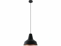 Vintage hanglamp eglo, somerton, zwart, koper