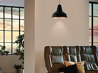 Vintage hanglamp eglo, somerton, zwart, koper - afbeelding 2 van  2