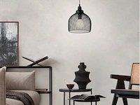 Vintage hanglamp eglo, straiton, zwart - afbeelding 2 van  3