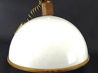 Vintage hanglamp met opaline kap - afbeelding 3 van  5
