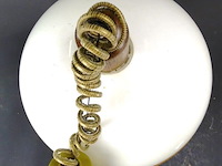 Vintage hanglamp met opaline kap - afbeelding 4 van  5