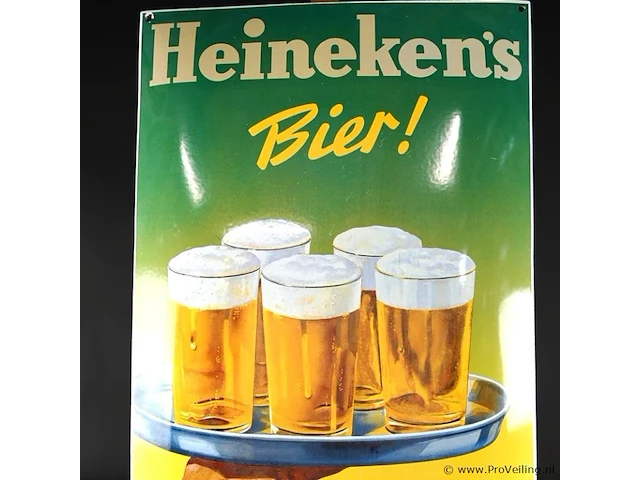 Vintage heineken's bier emaille reclamebord - afbeelding 3 van  5