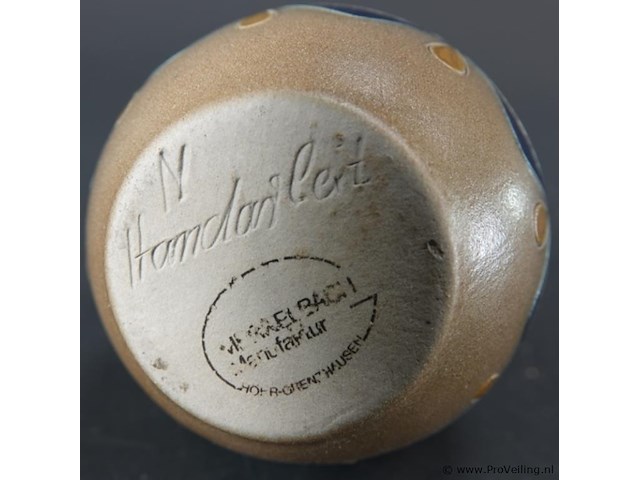 Vintage hofaelbach manufactur westerwald steengoed met het kenmerkende zoutglazuur uit de jaren '70 of '80. - afbeelding 5 van  5
