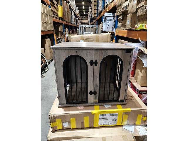 Vintage hondenbench met 2 ingangen. - afbeelding 3 van  5