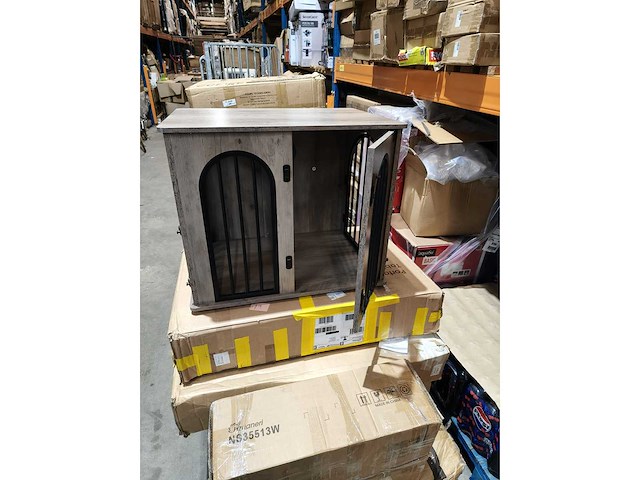 Vintage hondenbench met 2 ingangen. - afbeelding 4 van  5