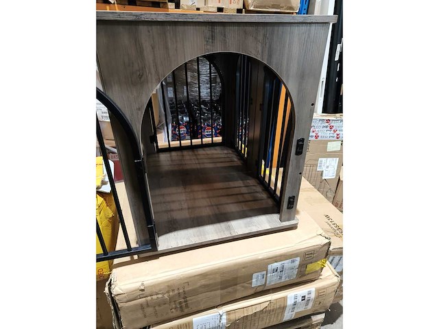 Vintage hondenbench met 2 ingangen. - afbeelding 5 van  5