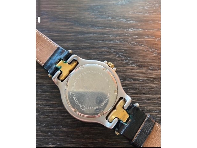 Vintage horloge, christiaan bernard, 5395, white , zilver, gold, 1992 - afbeelding 2 van  2
