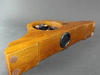Vintage houten adler schouwklok - afbeelding 5 van  5