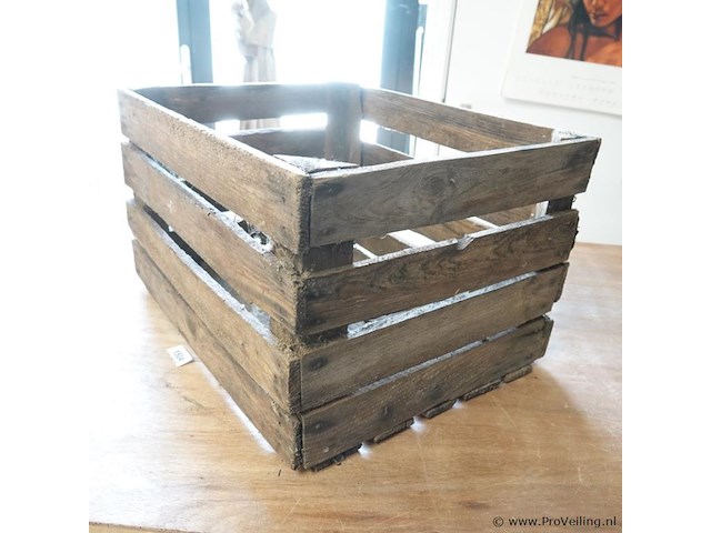 Vintage houten fruitkist - afbeelding 3 van  5