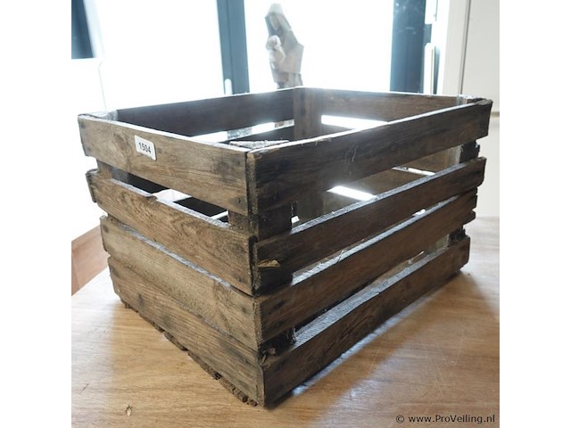 Vintage houten fruitkist - afbeelding 4 van  5