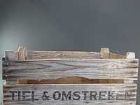 Vintage houten fruitkist - afbeelding 2 van  5