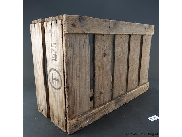 Vintage houten fruitkist - afbeelding 5 van  5
