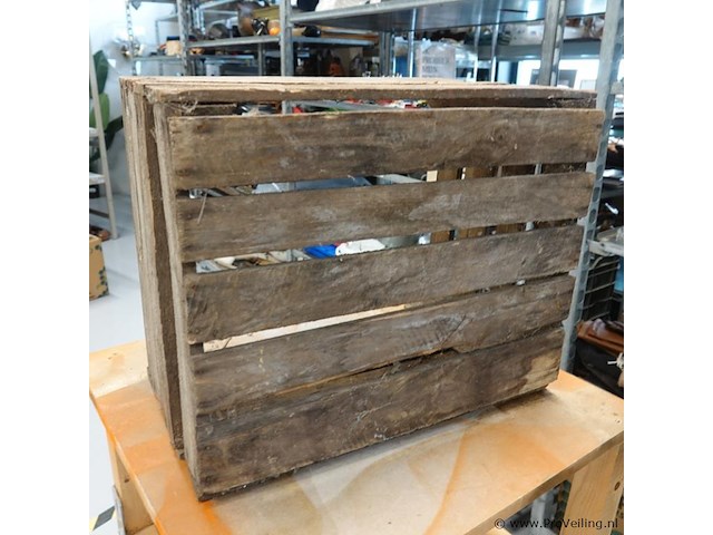 Vintage houten fruitkist - afbeelding 5 van  5