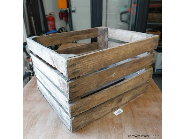 Vintage houten fruitkist - afbeelding 1 van  5