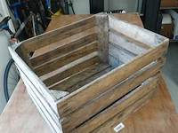 Vintage houten fruitkist - afbeelding 2 van  5