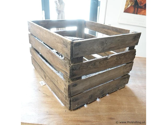 Vintage houten fruitkist - afbeelding 3 van  5