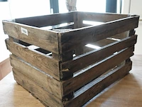 Vintage houten fruitkist - afbeelding 4 van  5